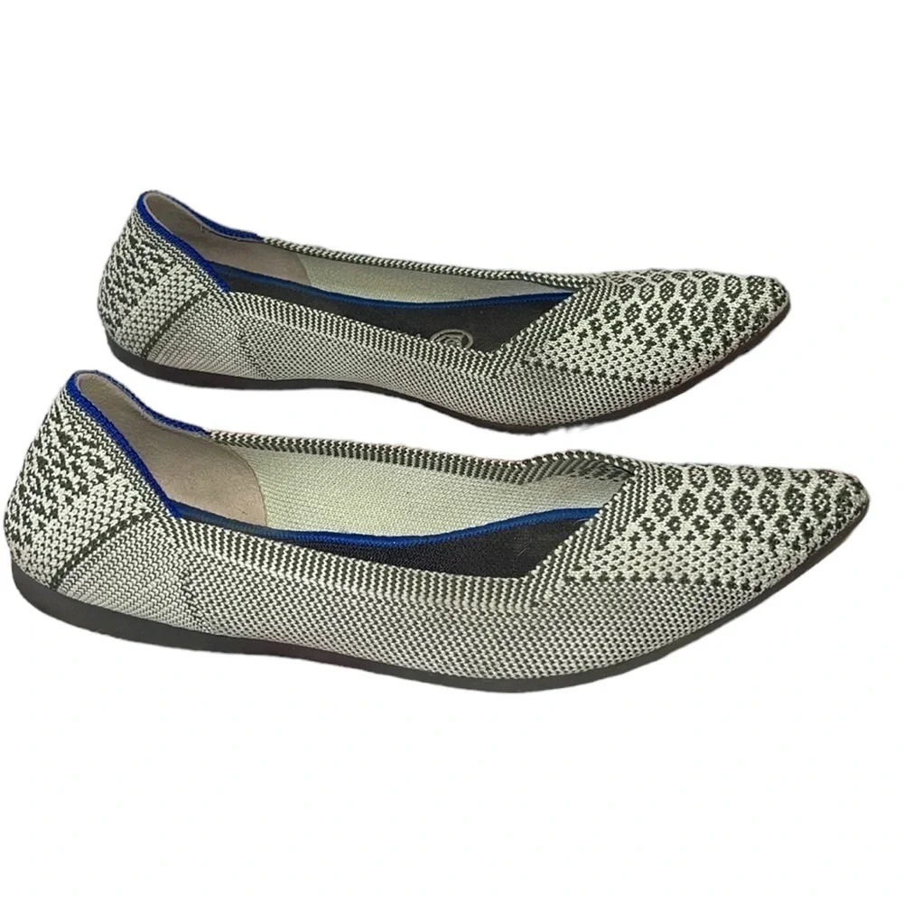 Rothy's Pistachio Python pointed toe flats. RARE- retired. Size W6 GUC - Picture 7 of 14
